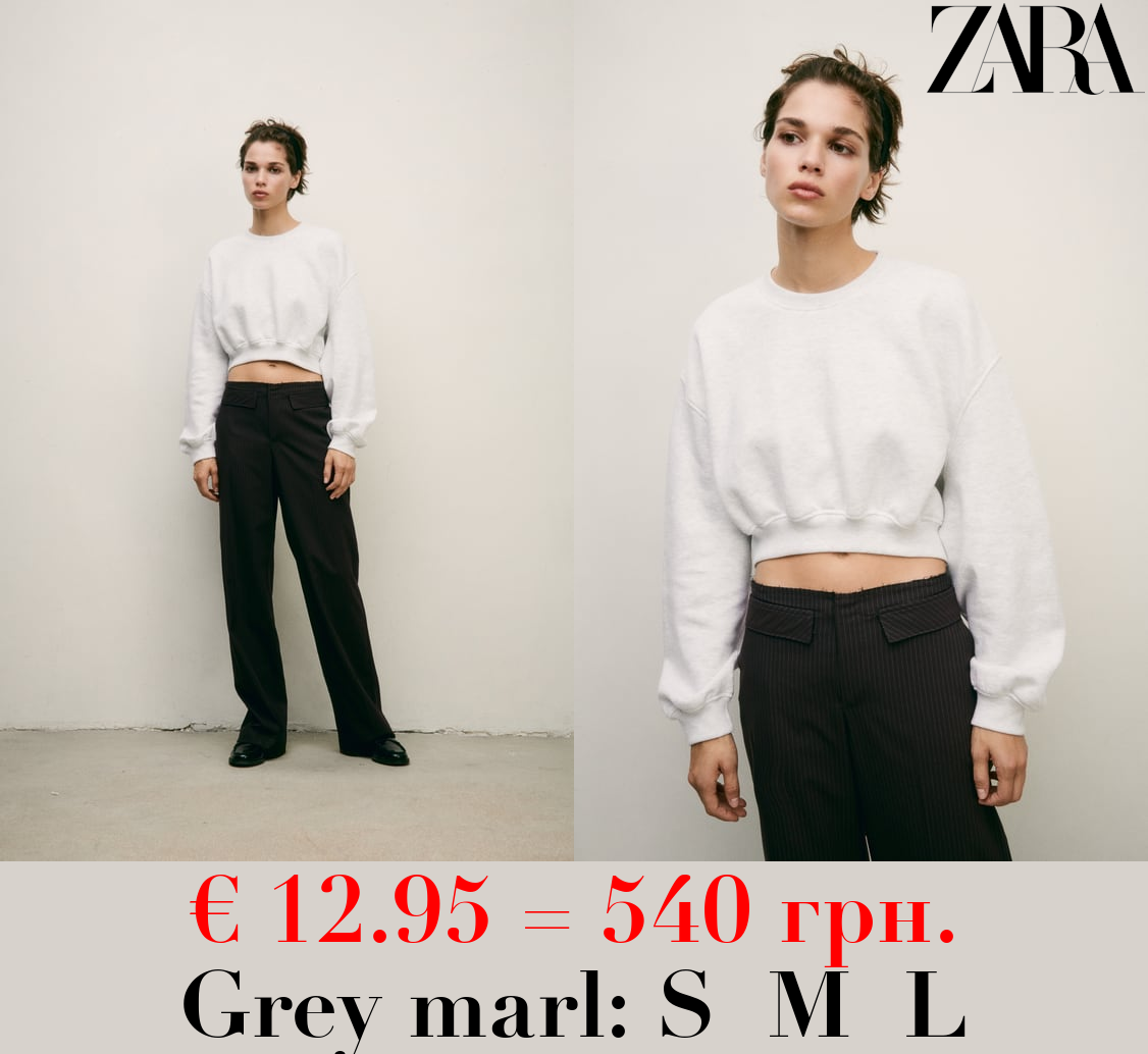 BASIC CROPPED SWEATSHIRT