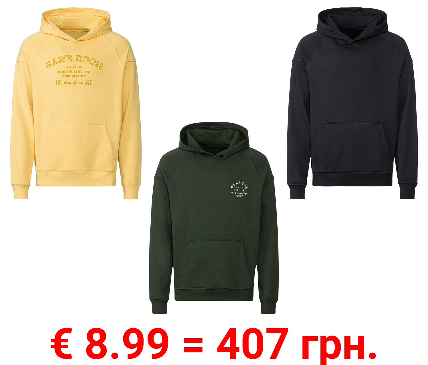 LIVERGY® Herren Sweathoodie, leger geschnitten