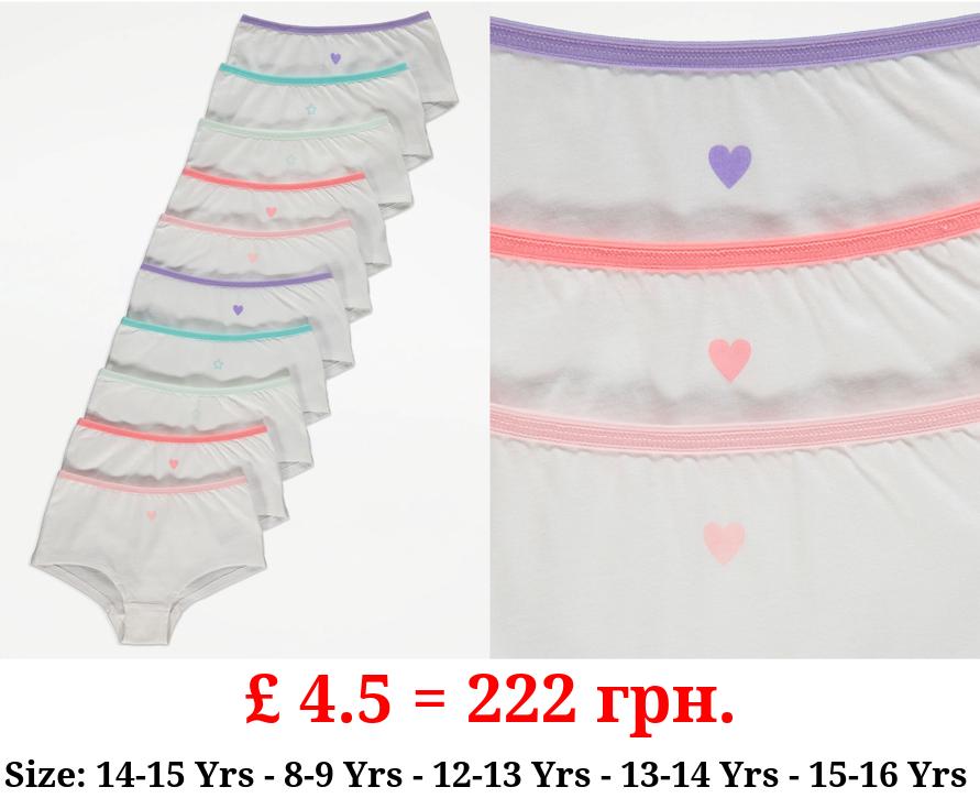 Assorted Rainbow Shape Print Shorts 10 Pack