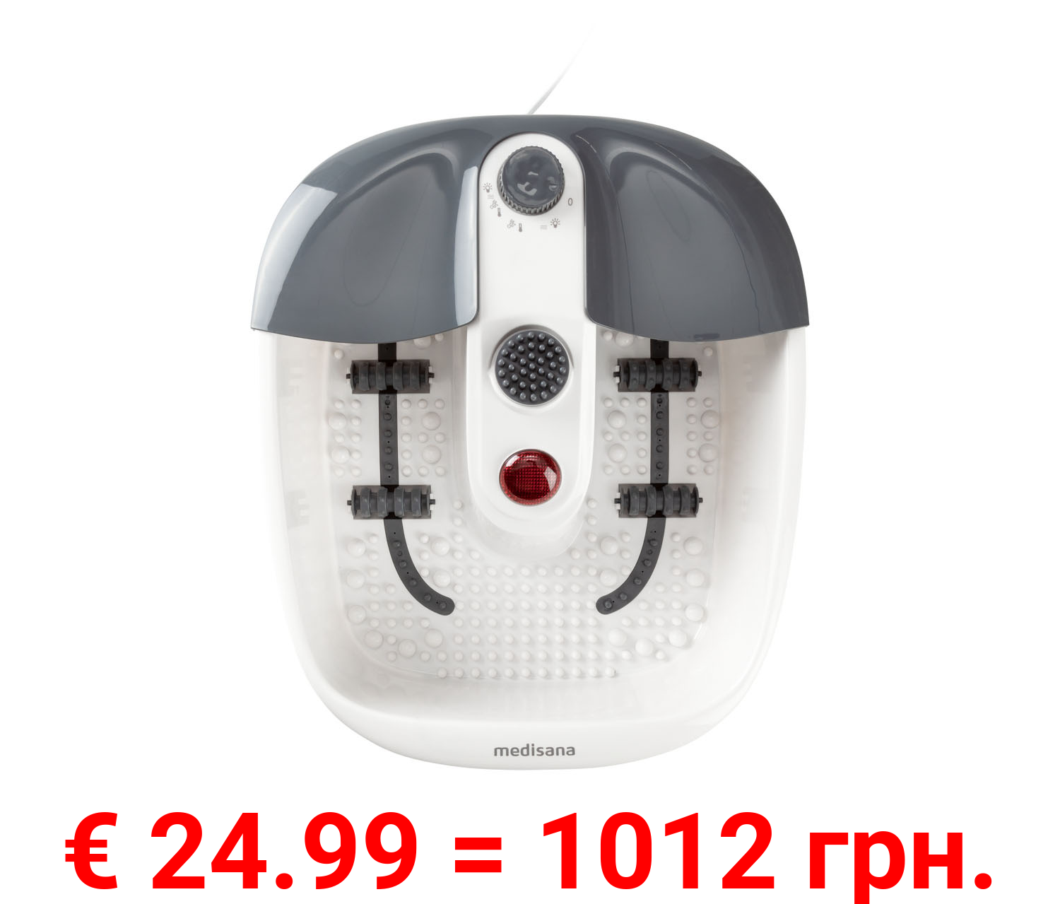 MEDISANA Fußsprudelbad »FS-90L«, 3 wechselbare Pediküreaufsätze