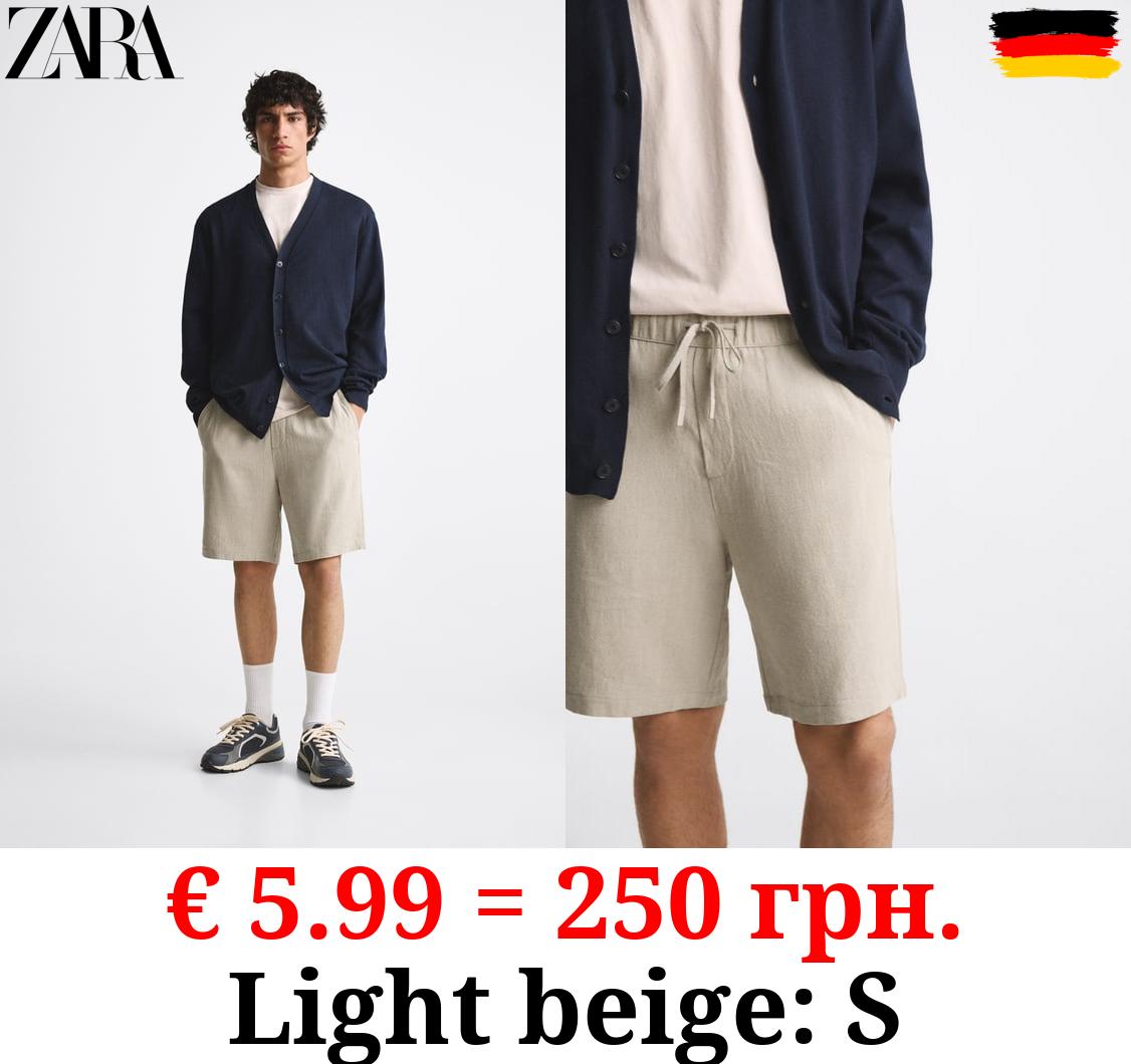 VISCOSE - LINEN BERMUDA SHORTS