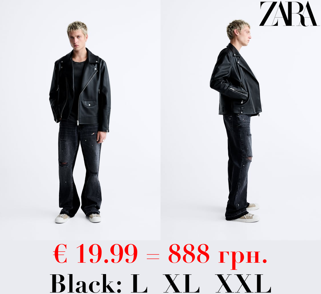 FAUX LEATHER BIKER JACKET