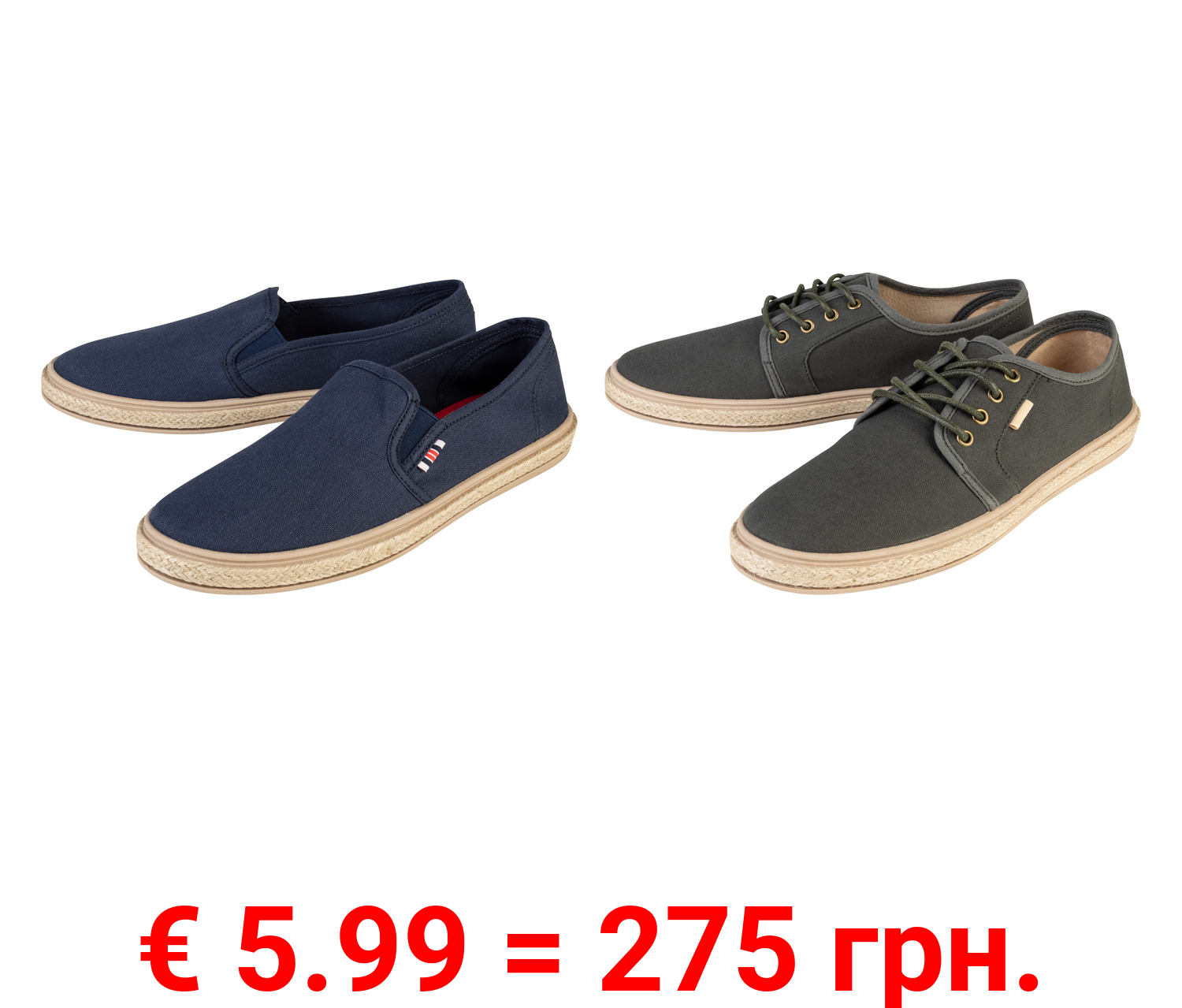 LIVERGY® Herren Freizeitschuhe im Bast-Look