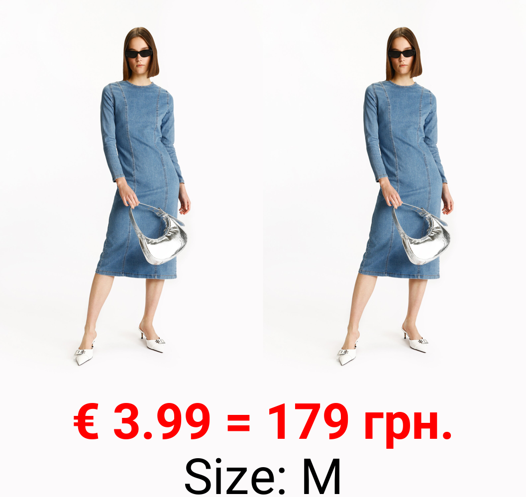 Denim midi dress