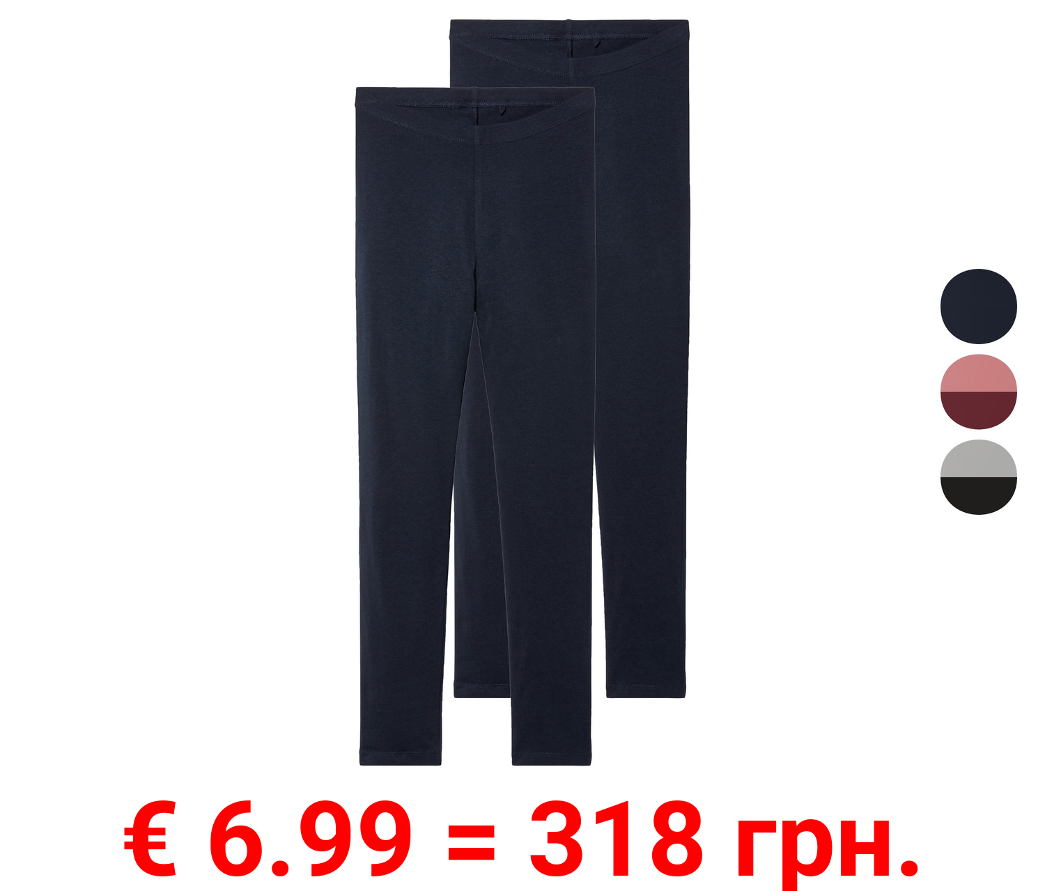 pepperts!® Kinder Leggings, 2 Stück, mit Gummizugbund