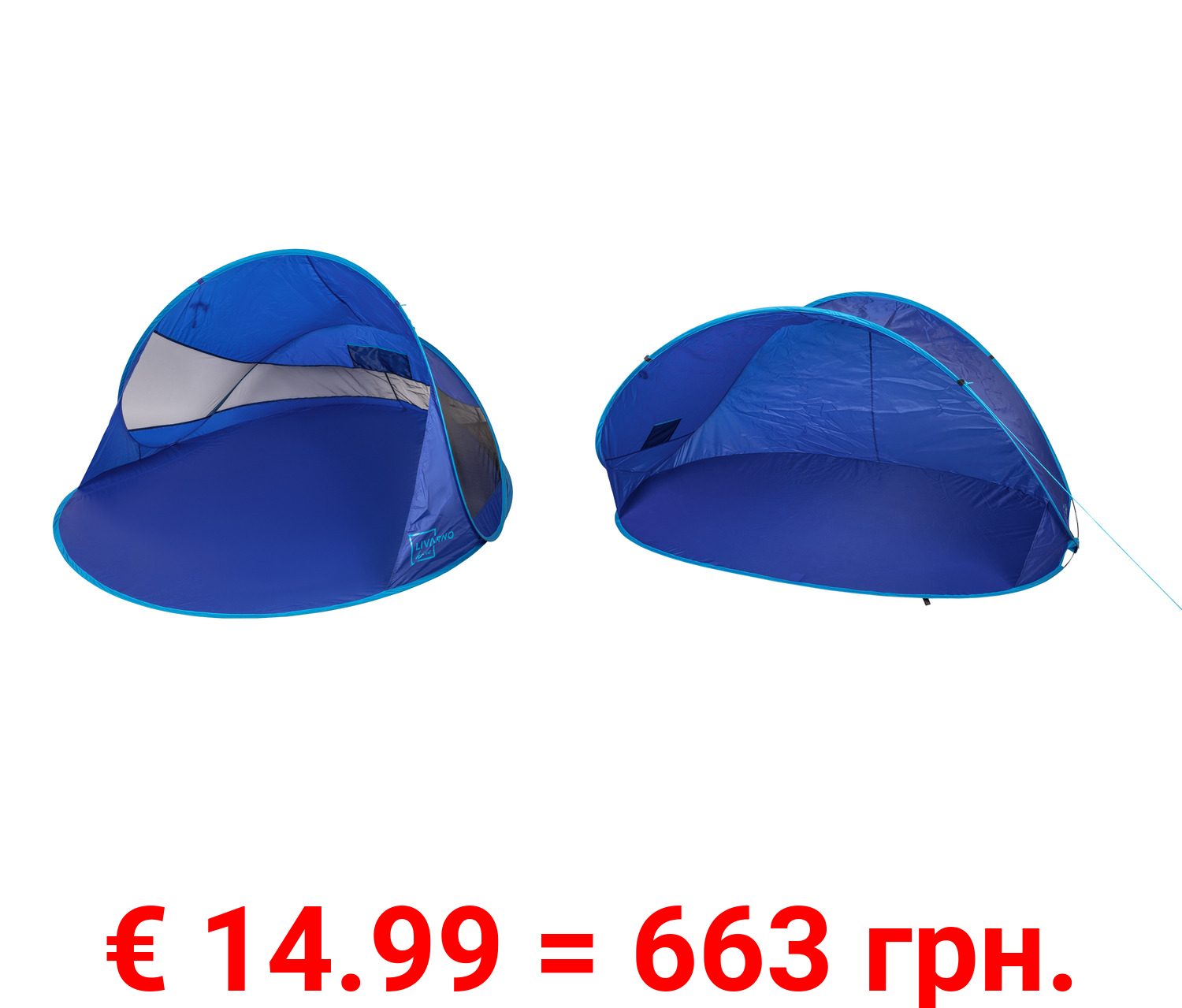 LIVARNO home Pop-up-Strandmuschel mit Fiberglasgestänge