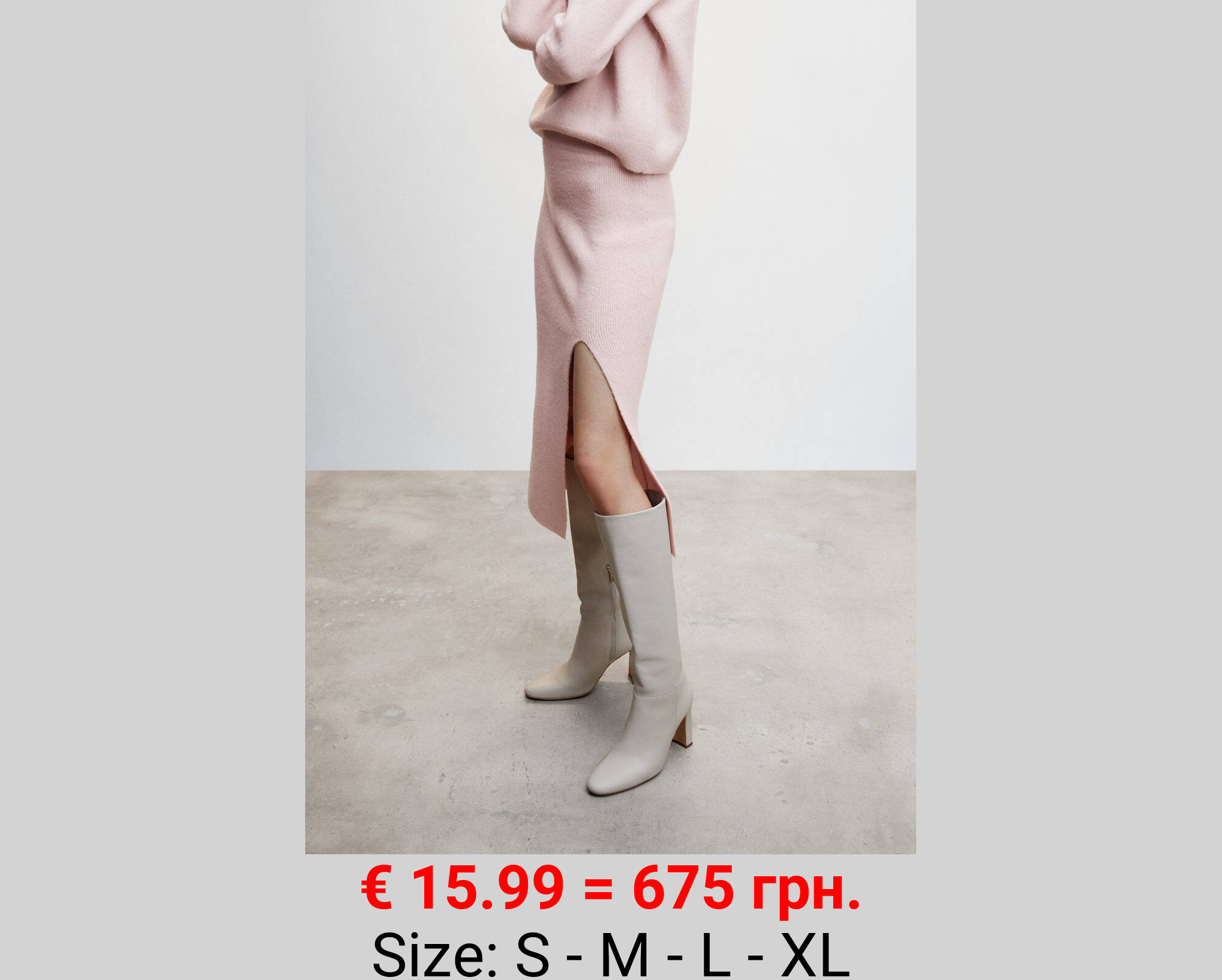 Falda punto abertura