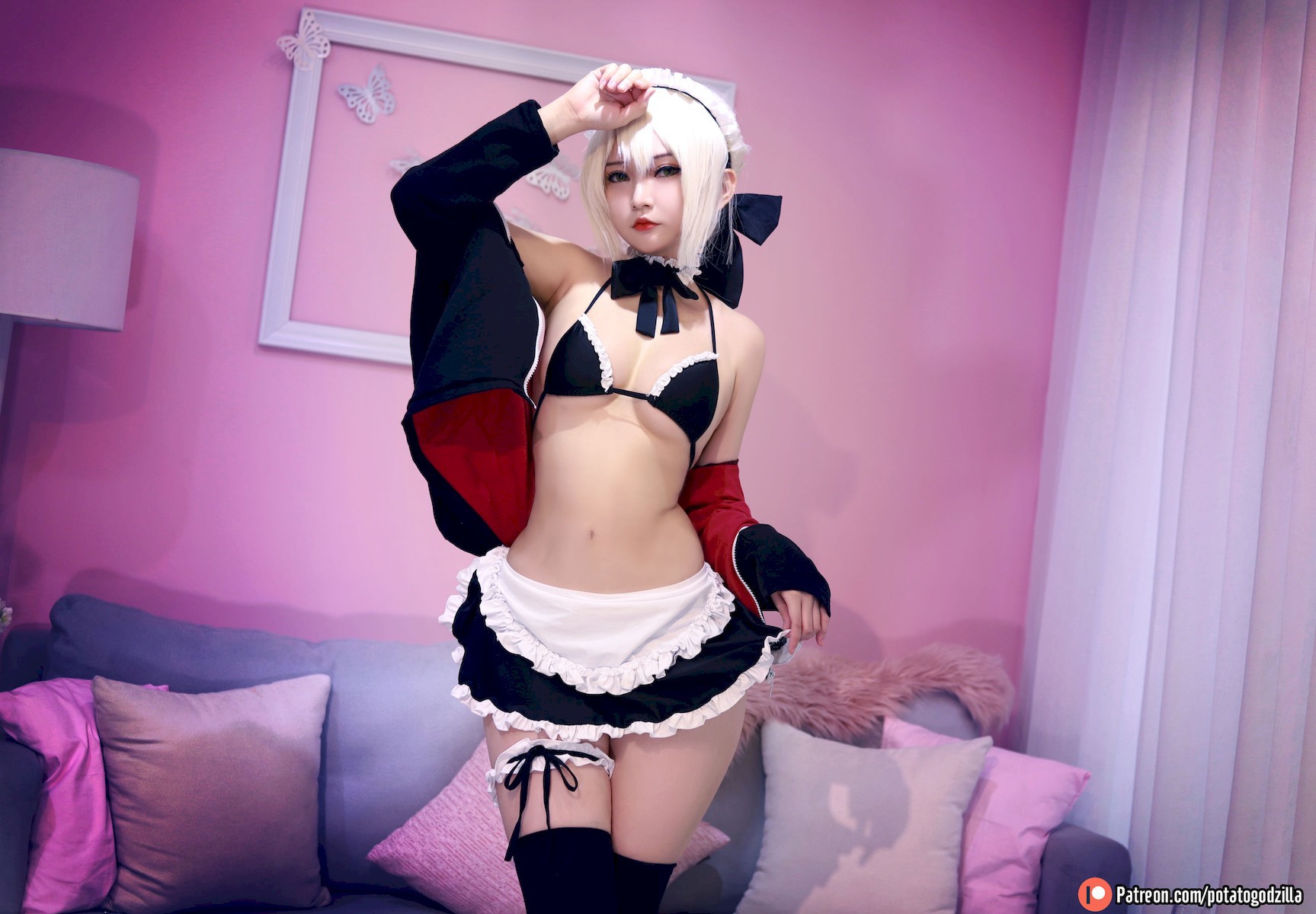 Potato Godzilla Cosplay セイバーオルタ メイド Ver. 19