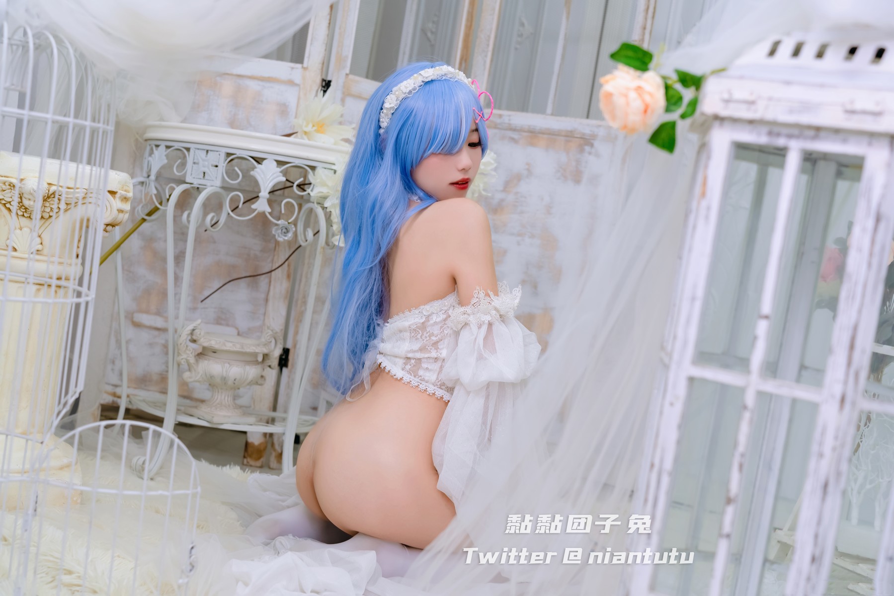 Cosplay 黏黏团子兔 长发蕾姆 31