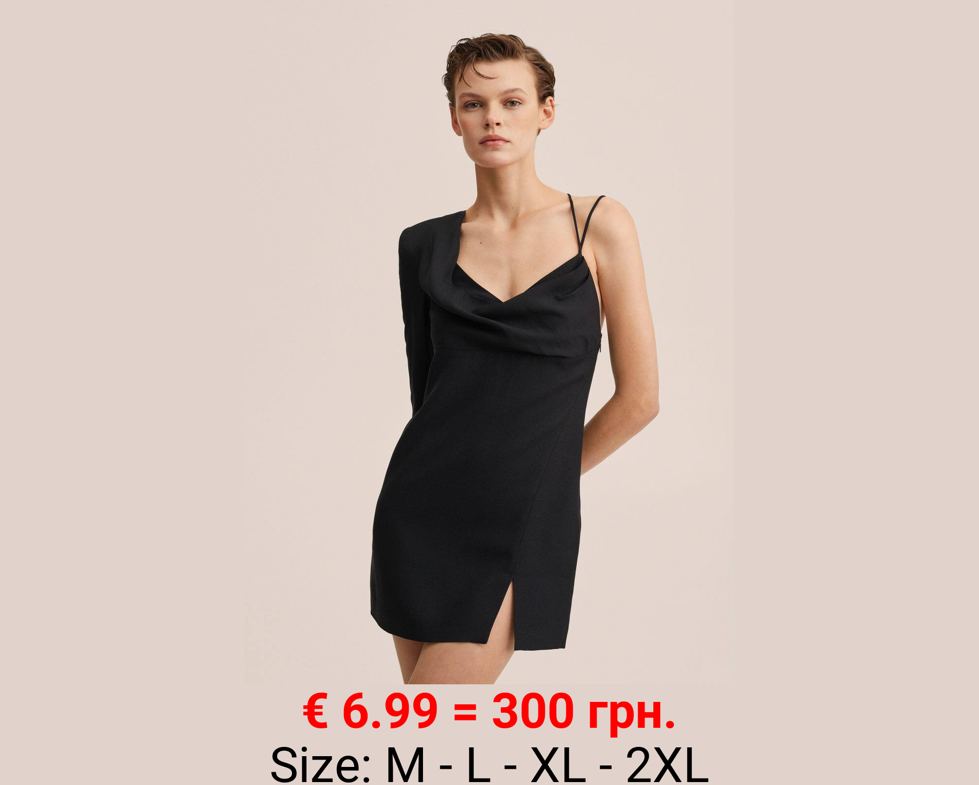 Vestido escote asimétrico