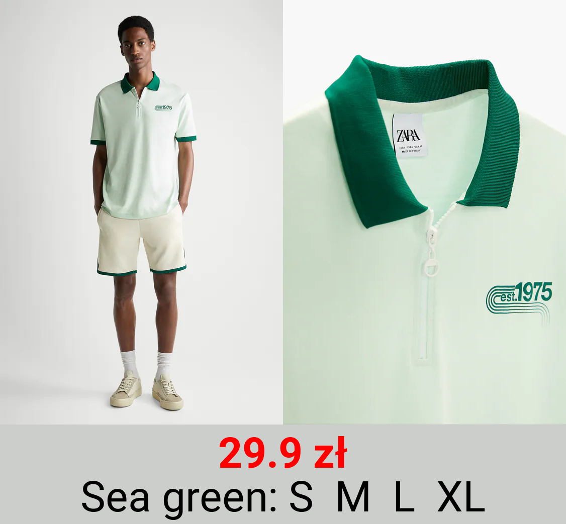 POLO SHIRT WITH CONTRAST ZIP