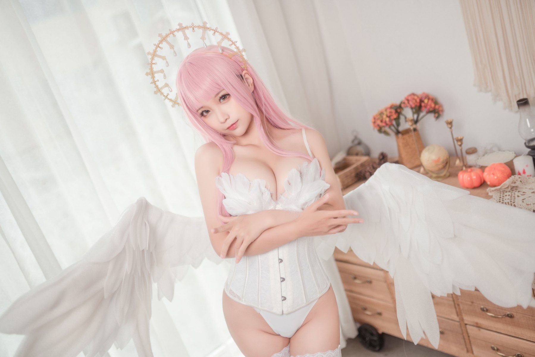 Cosplay 蠢沫沫 Chunmomo 沫沫真爱版 天使本-光天使 41