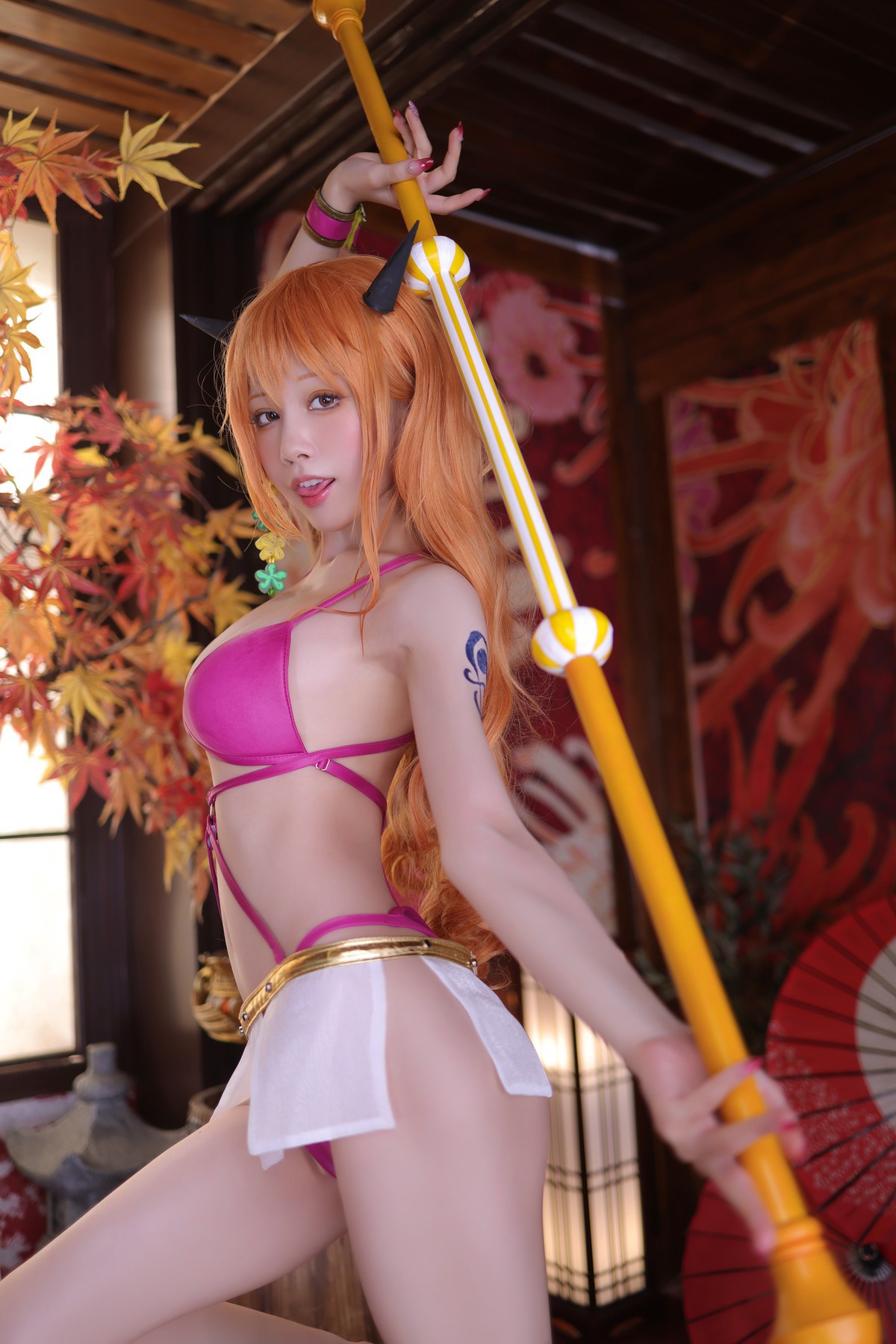 水淼aqua Cosplay 海贼王 娜美 24