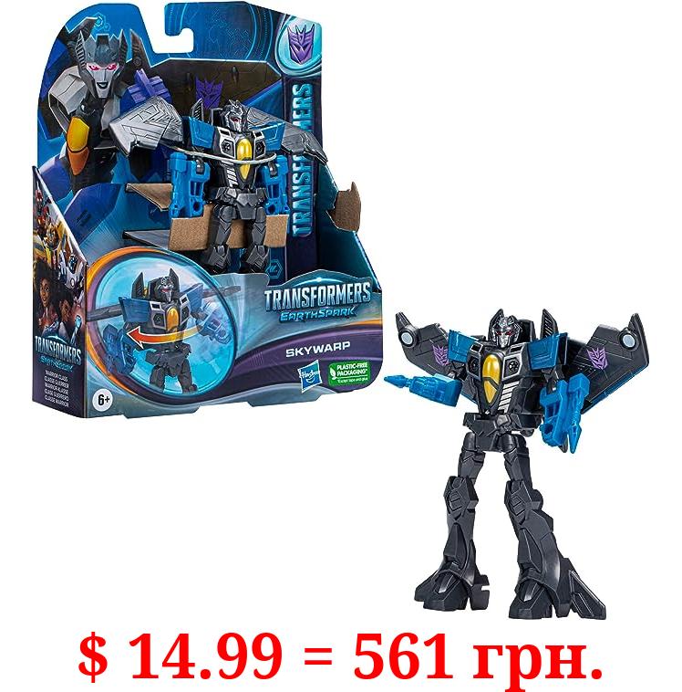 Transformers EarthSpark Warrior Class Skywarp Action Figure, 5-Inch, Robot Toys for Kids, Christmas Stocking Stuffers, Ages 6 and Up