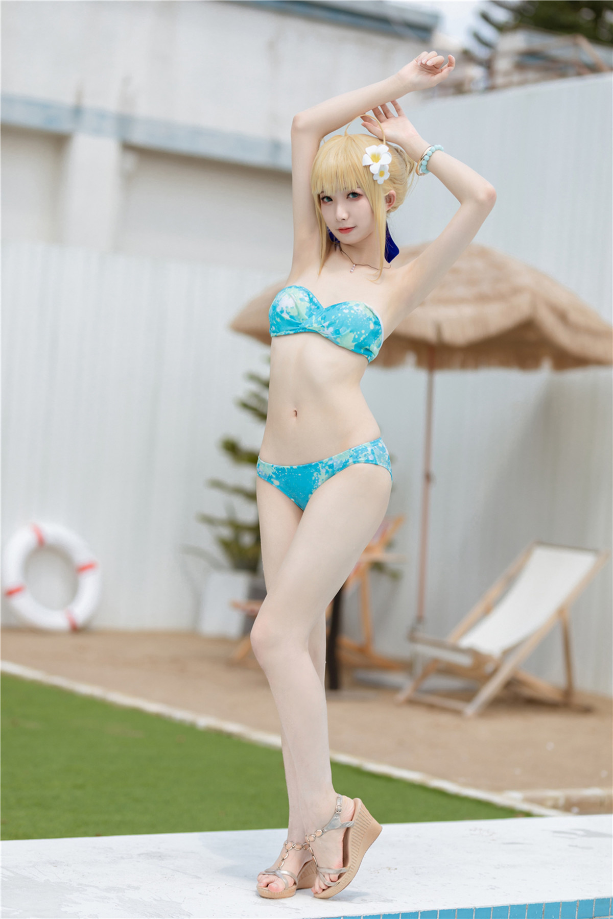 Cosplay 封疆疆v 阿尔托莉雅 潘德拉贡 泳装 40