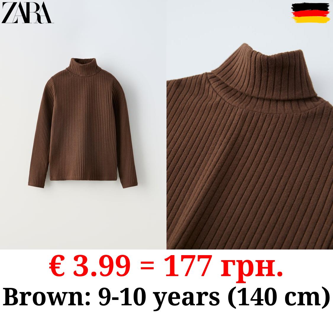 RIBBED TURTLENECK T-SHIRT