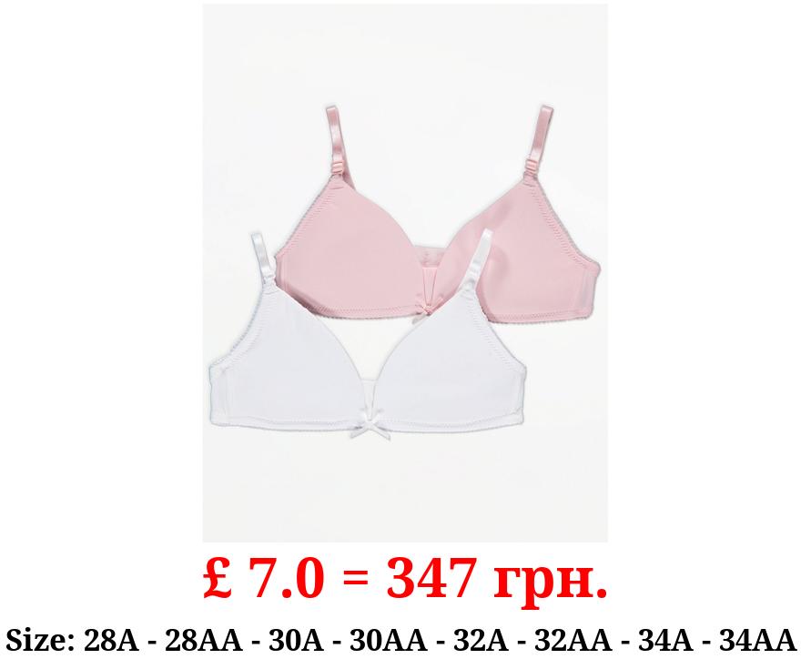 Comfort Padded Non Wired First Bras 2 Pack