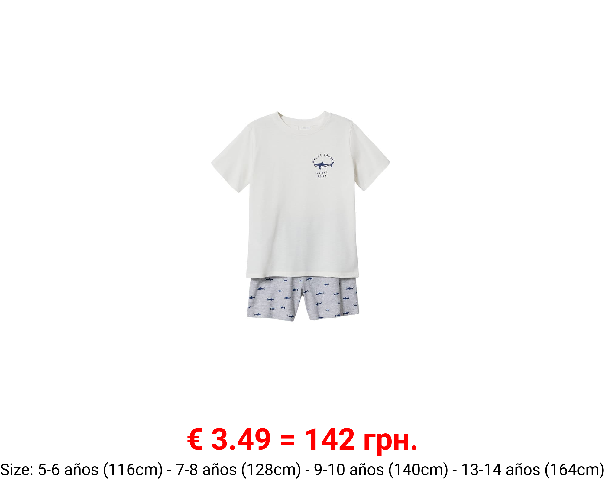 Pijama corto algodón