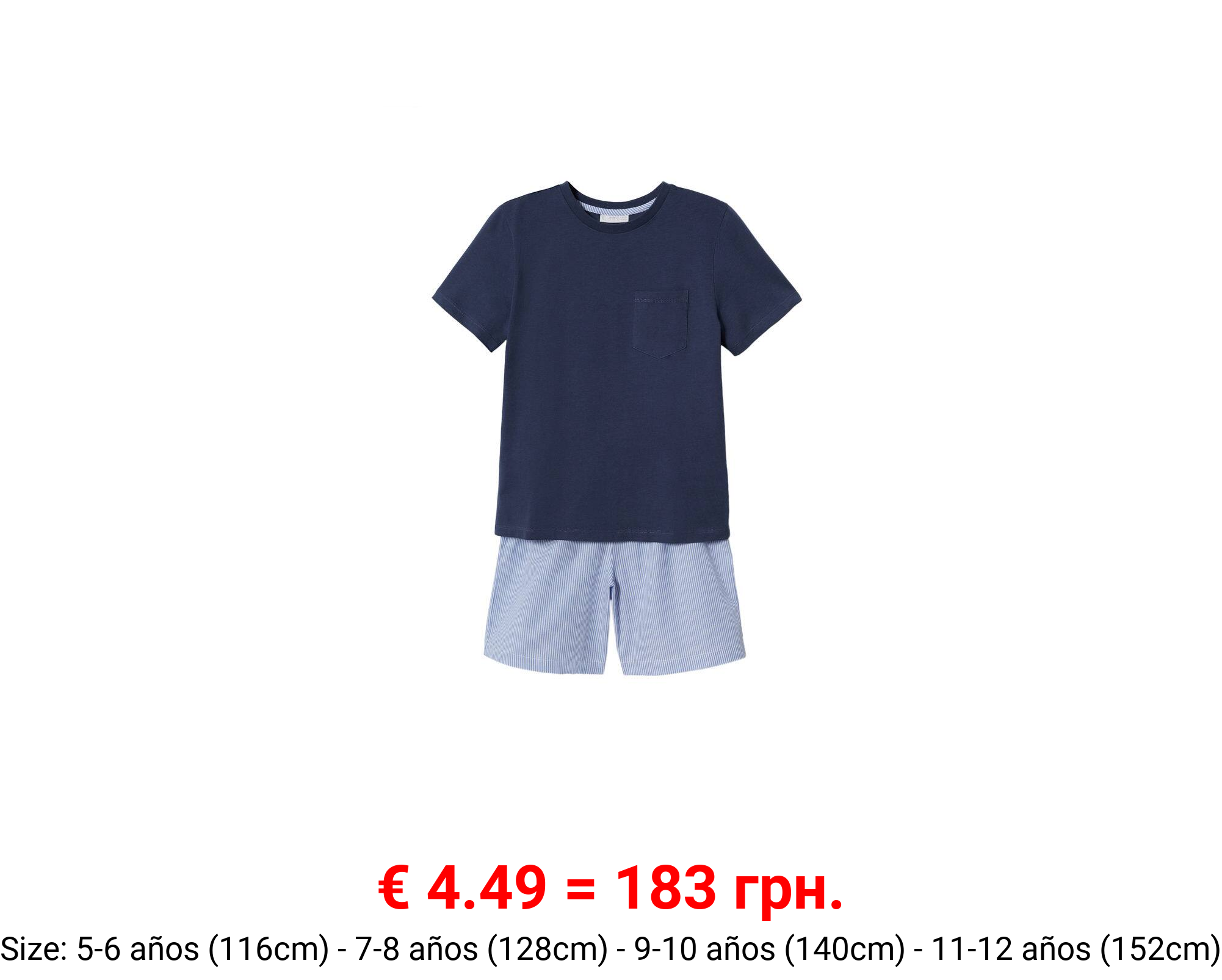 Pijama corto algodón