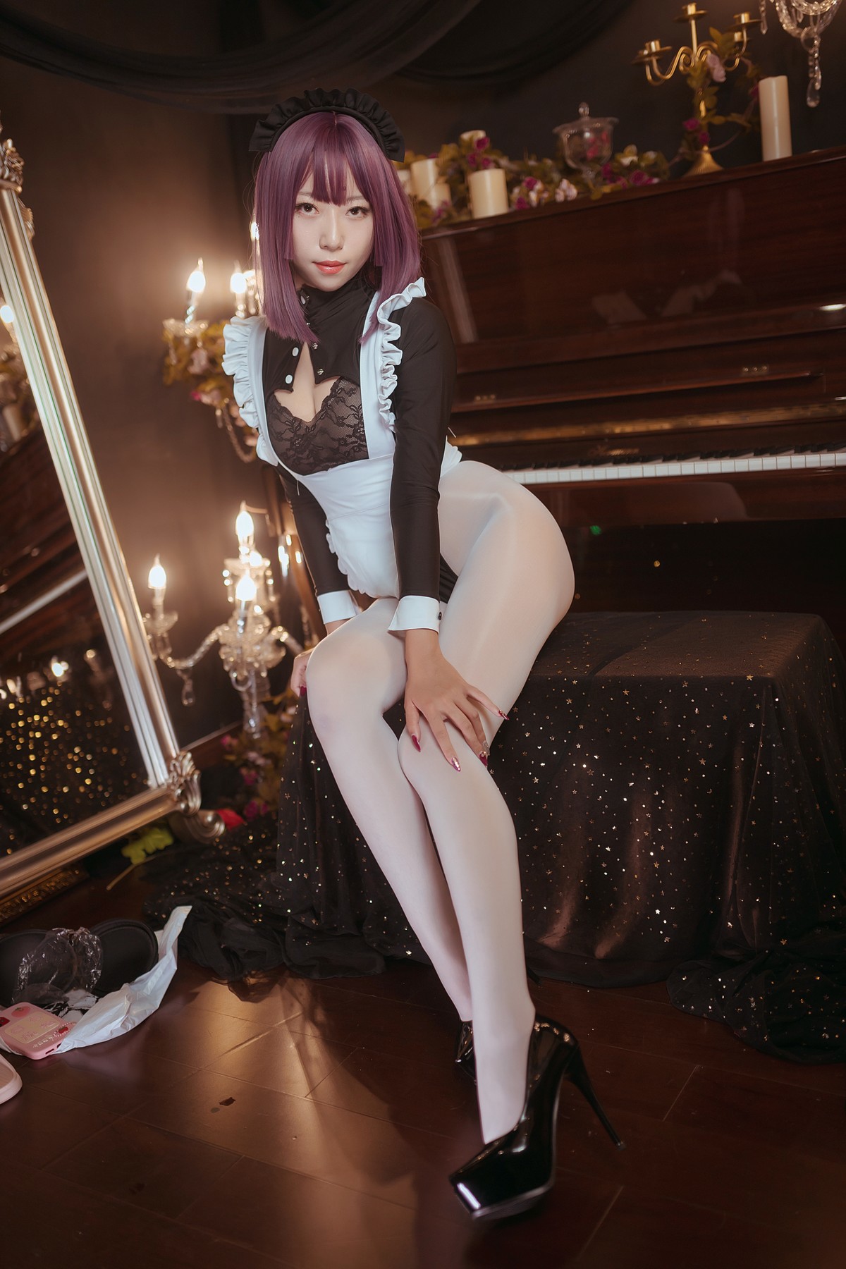 Cosplay Money冷冷 高叉女仆 13
