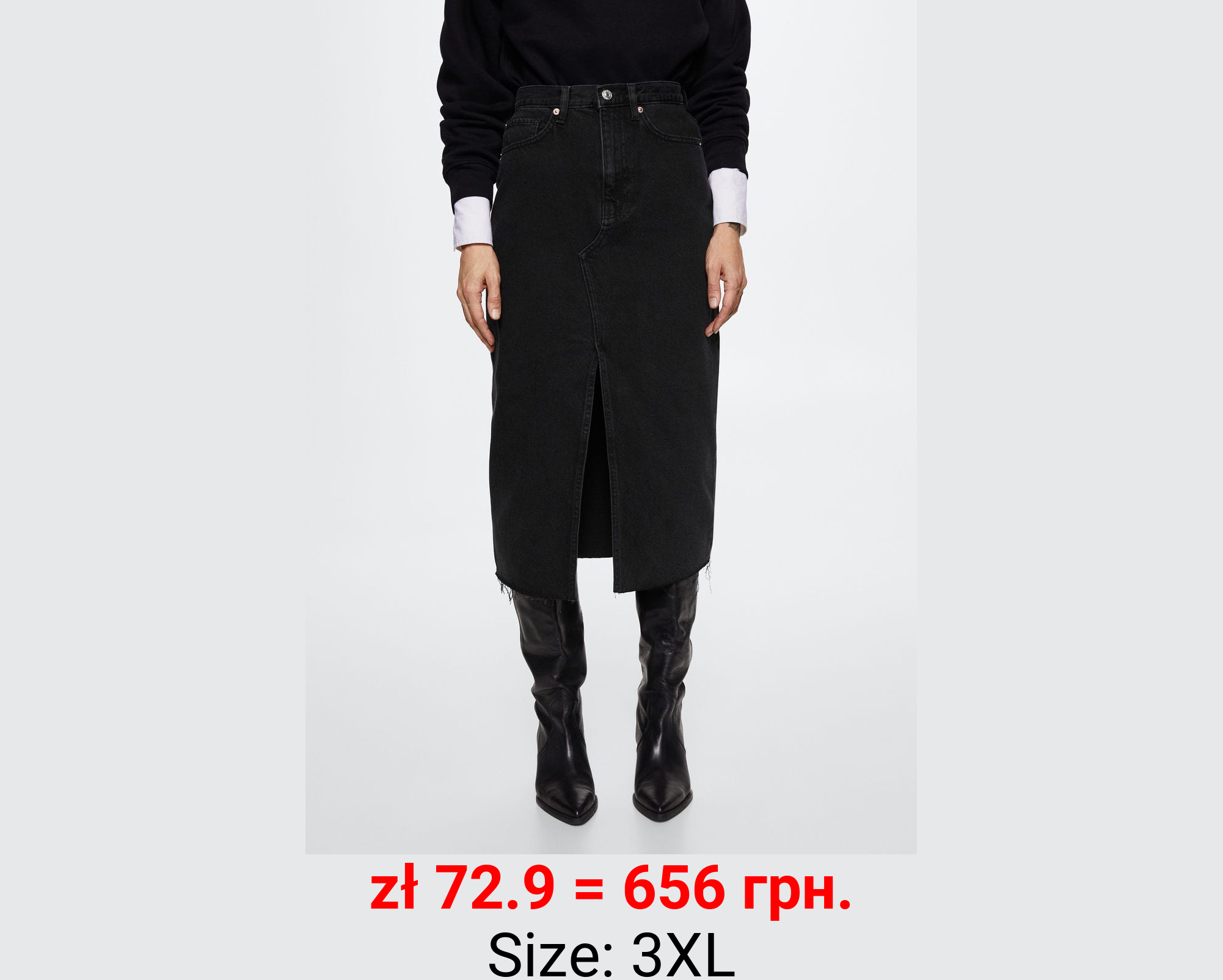 Falda vaquera abertura