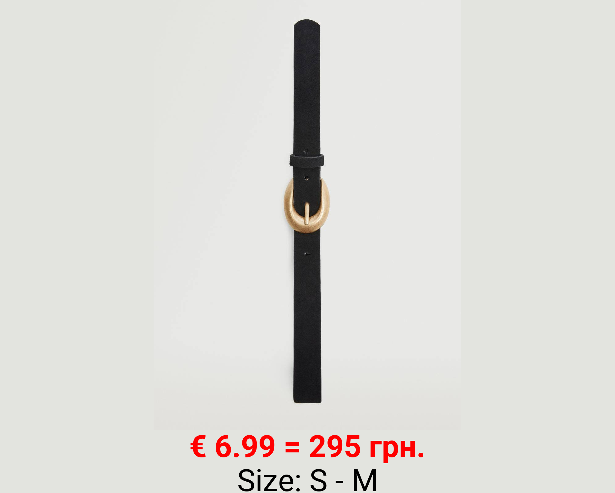 Cinturón piel hebilla redonda