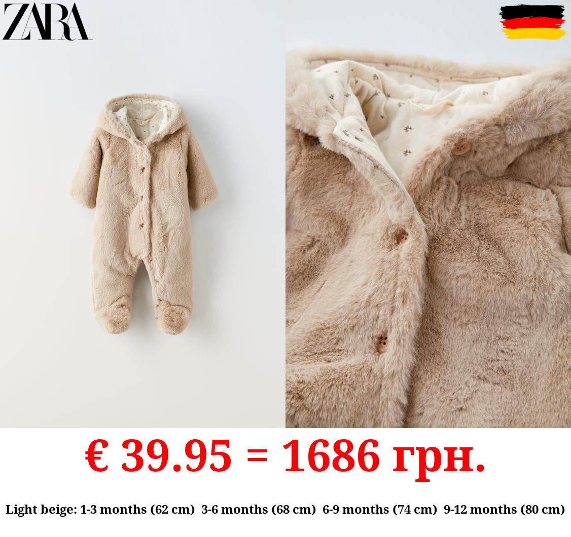 FAUX FUR ONE-PIECE SUIT