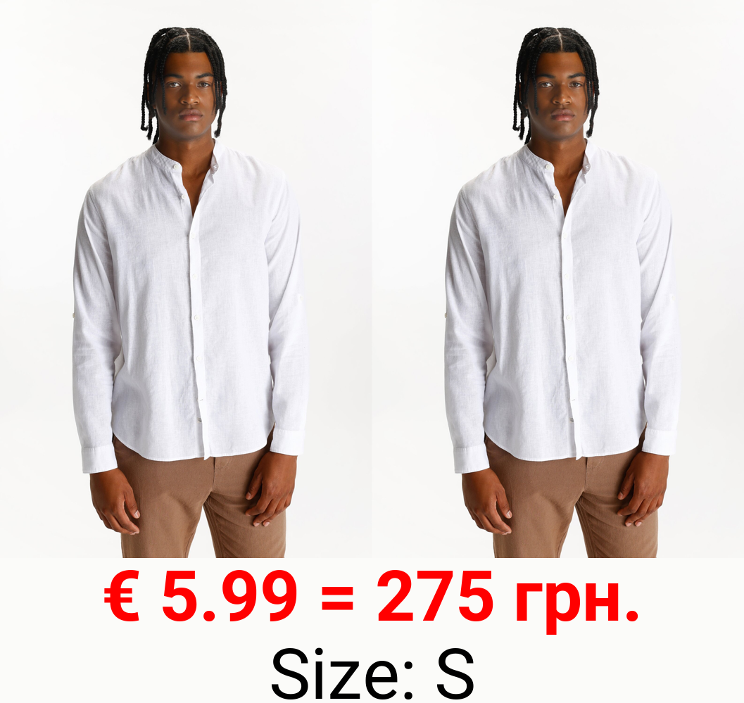 Linen-cotton blend shirt