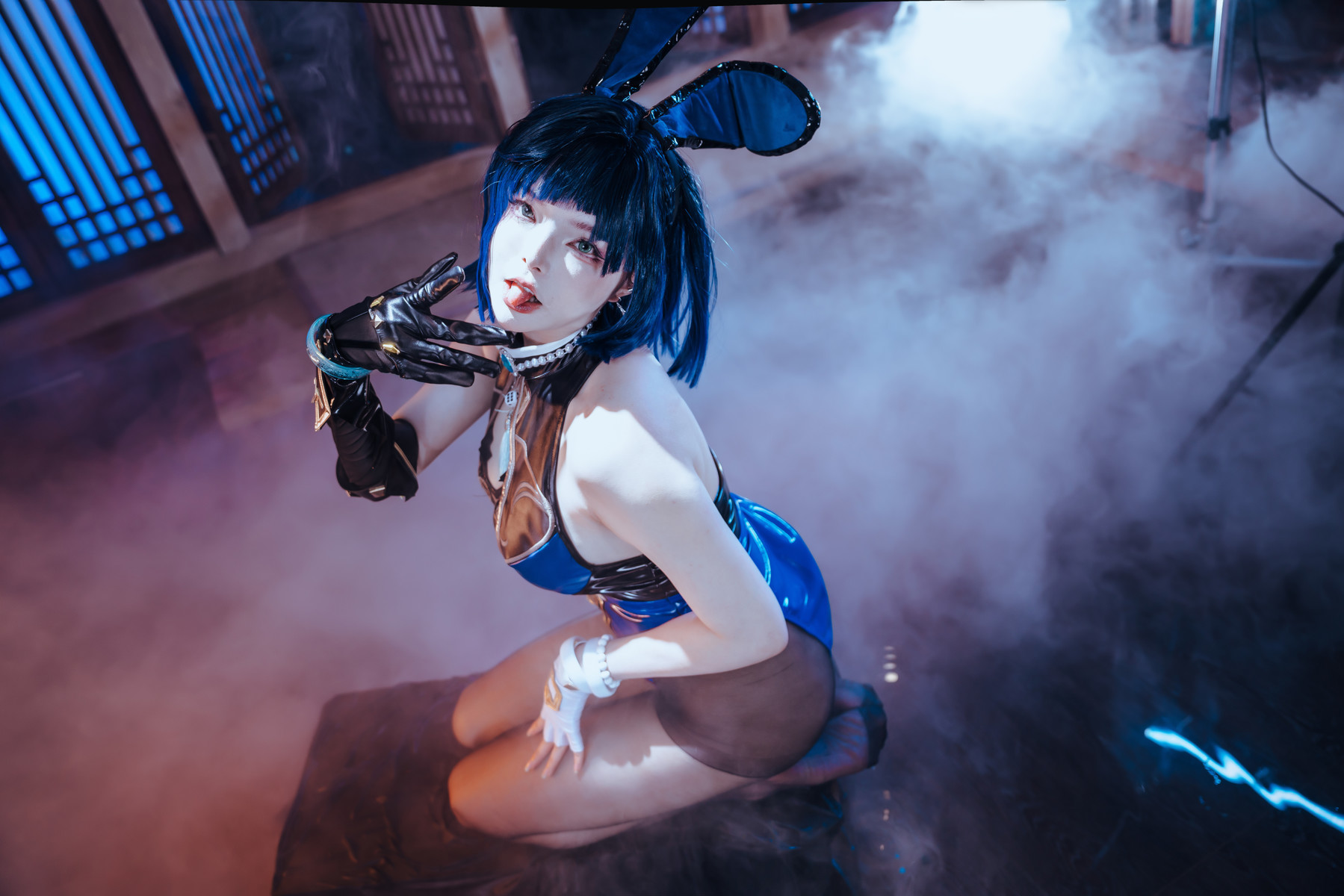 Cosplay 夏小秋秋秋 夜兰 兔女郎 Set.02 2