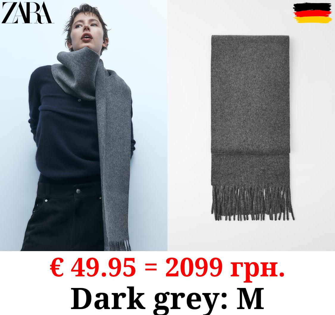 WOOL SCARF WITH FRINGING