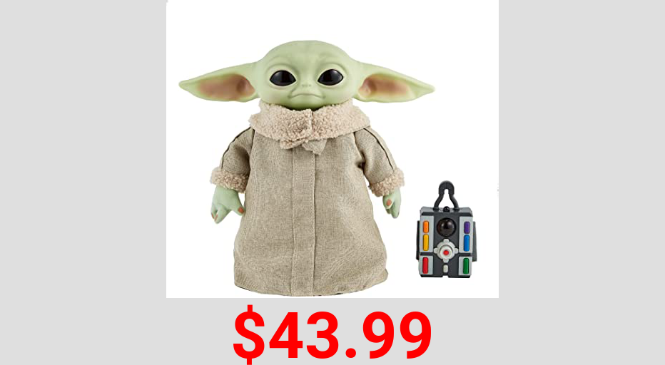 Star Wars Grogu, The Child, 12-in Plush Motion RC Toy from The Mandalorian, Collectible Stuffed Remote Control Character for Movie Fans of All Ages, 3 Years and Older