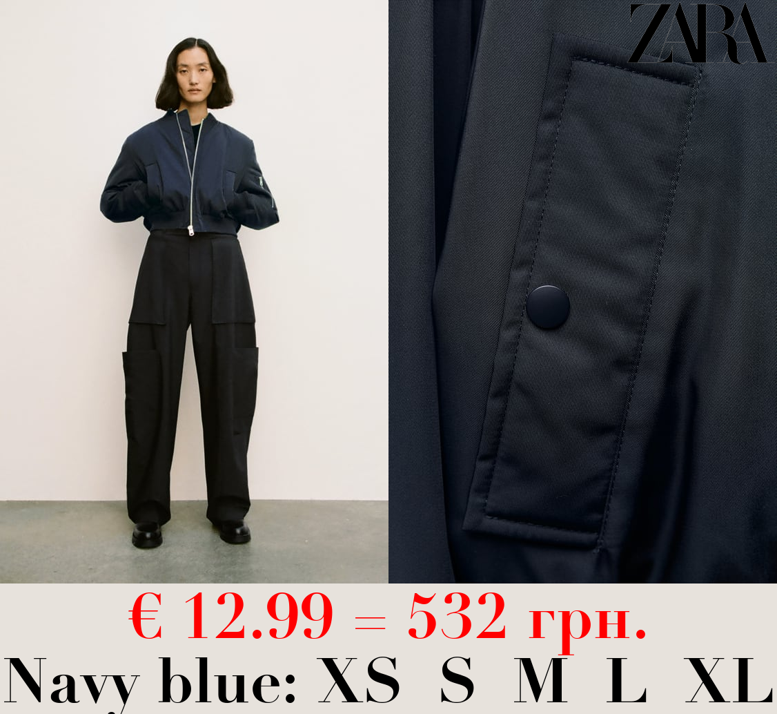 ZW COLLECTION SHORT BOMBER JACKET