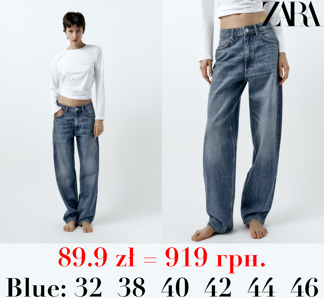 MID-RISE TAILORED BALLOON JEANS