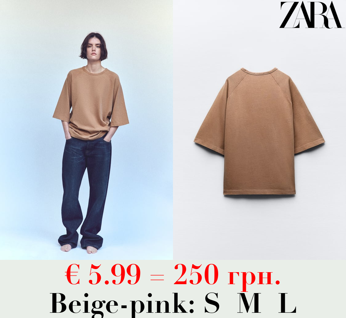 OVERSIZE RAGLAN SLEEVE T-SHIRT