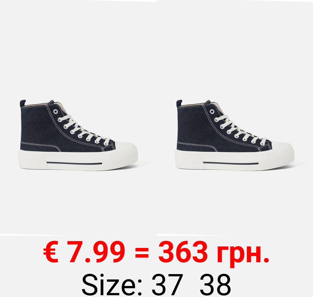 Embellished high-top sneakers