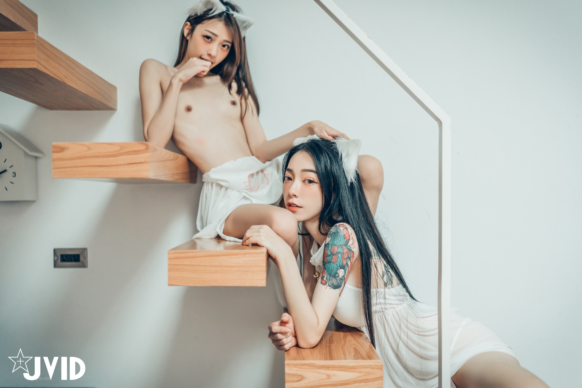 JVID 辰辰×飘飘×妍妍-她和她的两只猫咪 42