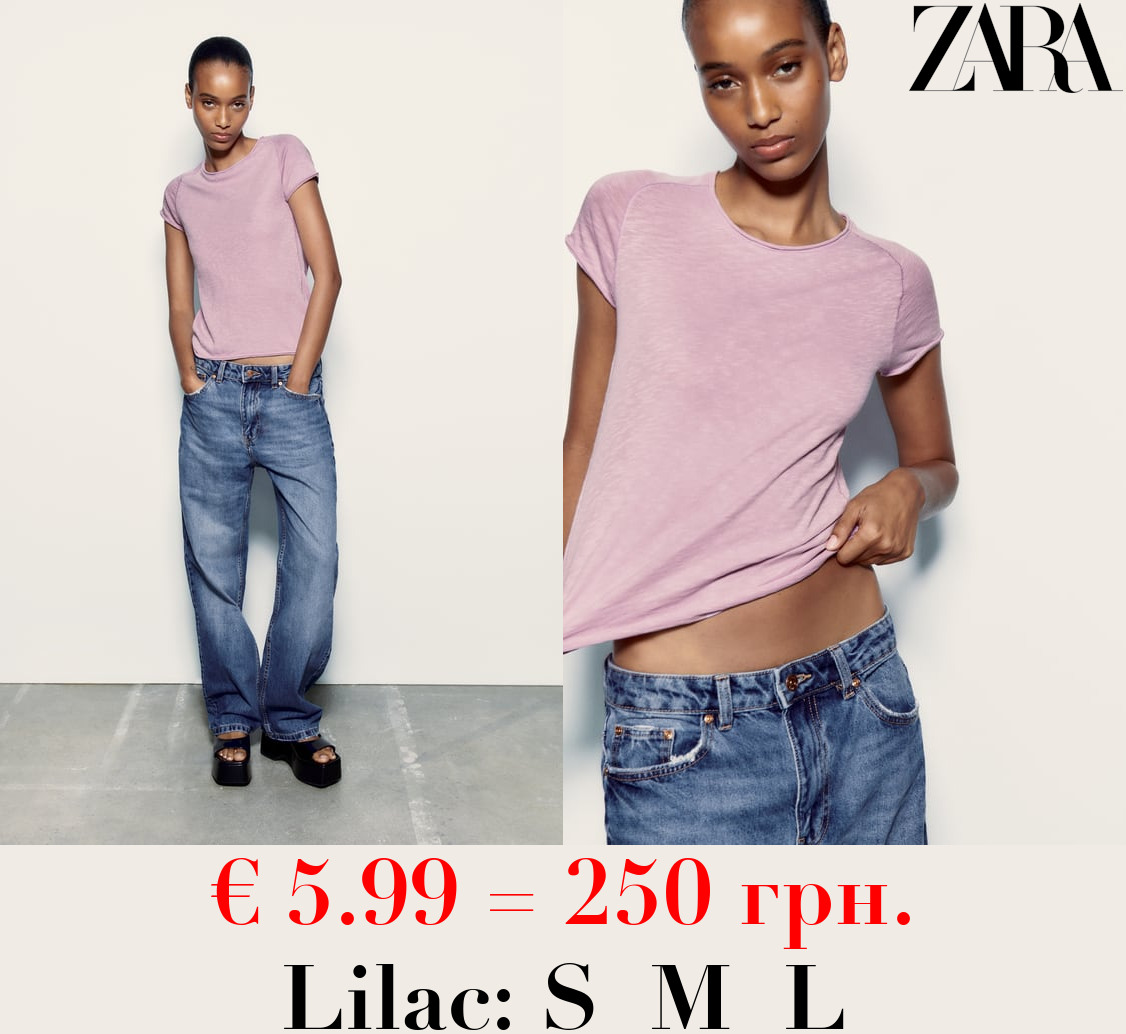 VINTAGE-EFFECT T-SHIRT WITH SEAMS