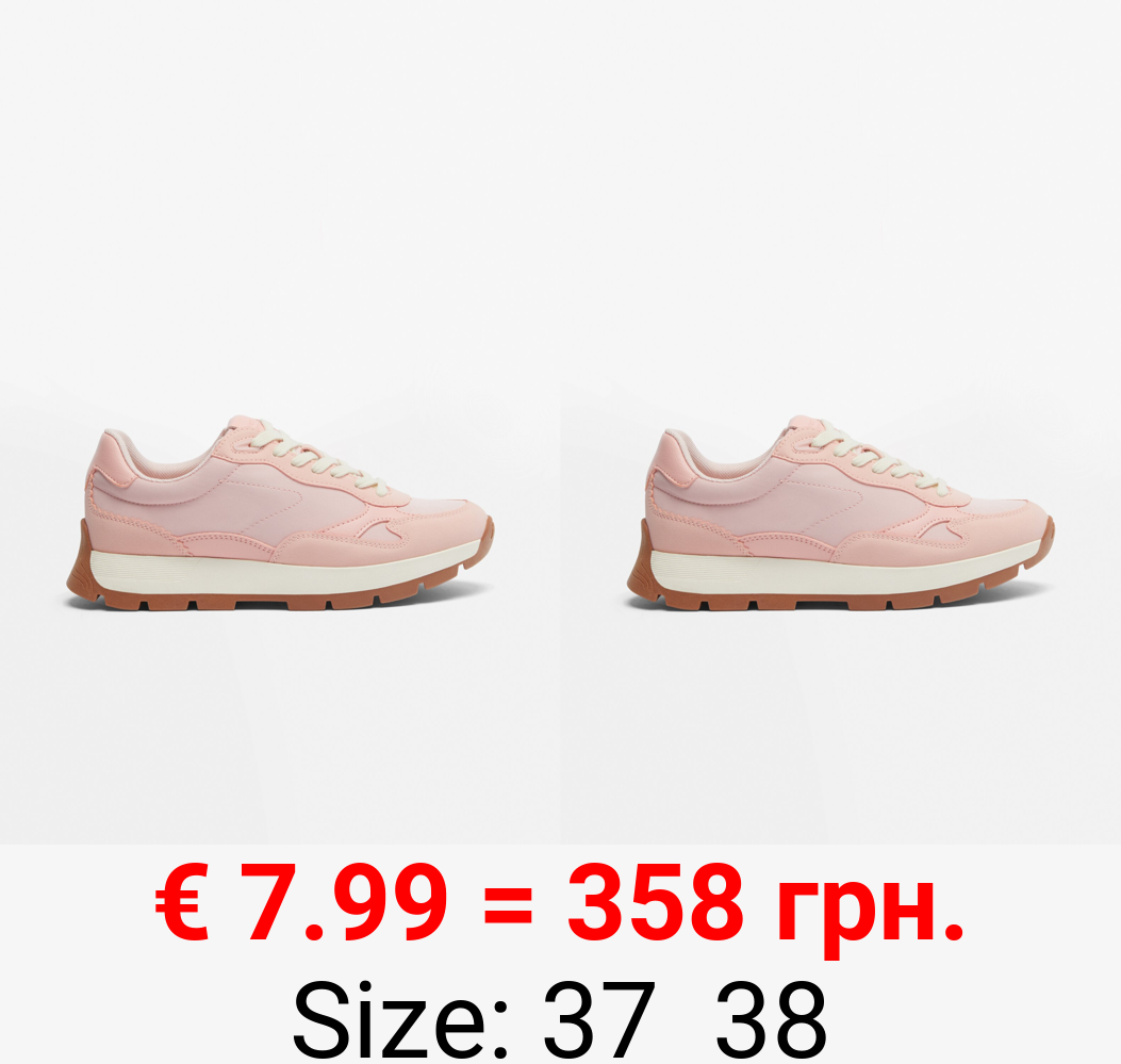 Sneakers with track soles