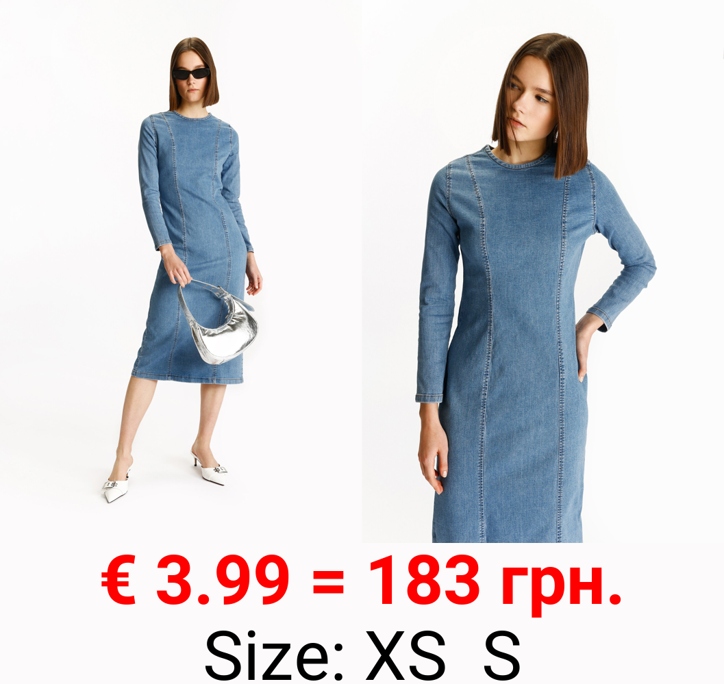 Denim midi dress
