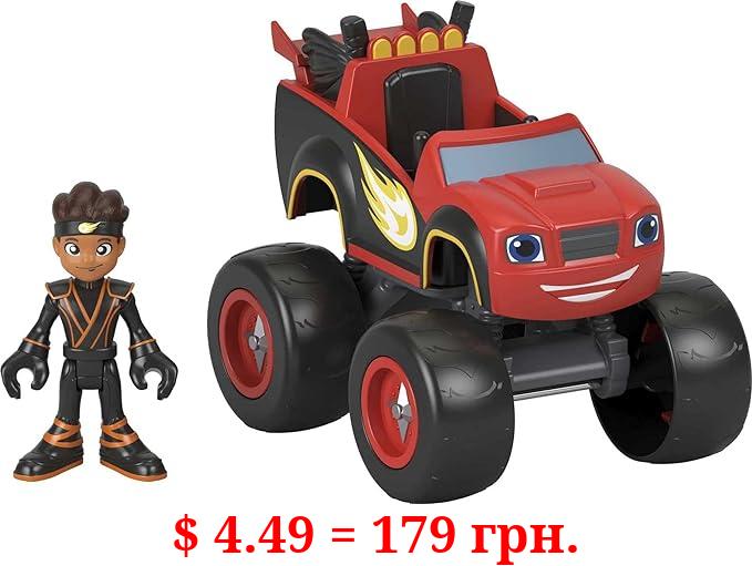 Fisher-Price Blaze and The Monster Machines Toy Truck & Figure Set, Ninja Blaze & Aj, Preschool Racing Play Ages 3+ Years