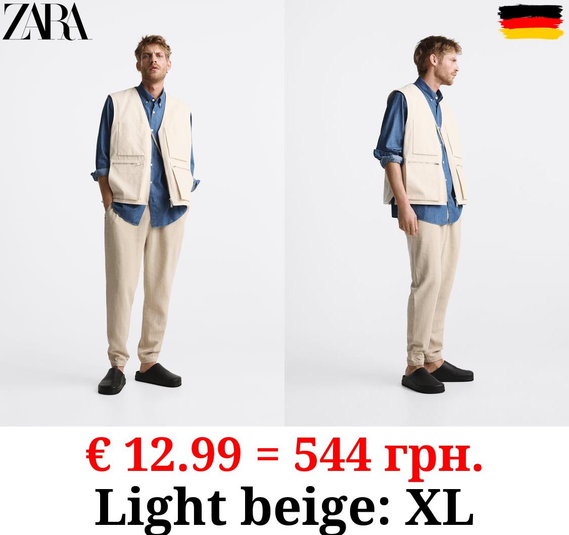 VISCOSE - LINEN TROUSERS