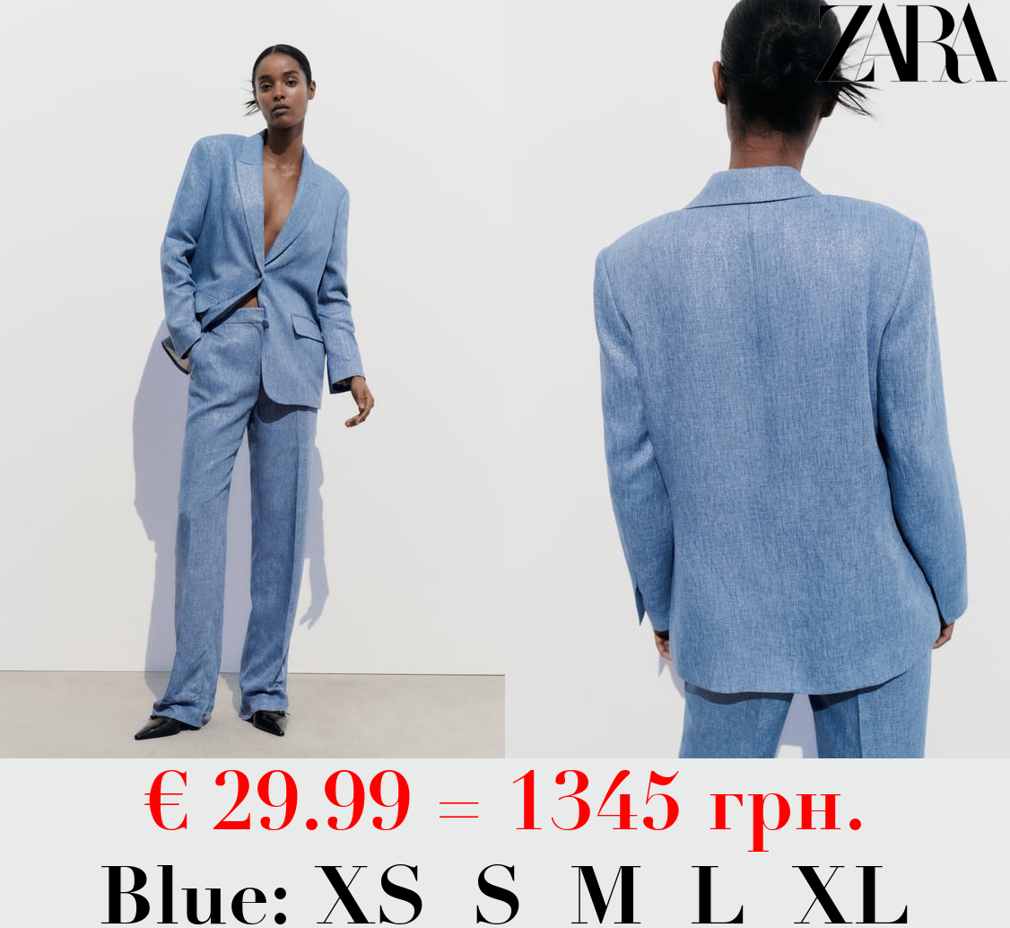 SHIMMERY FABRIC BLAZER