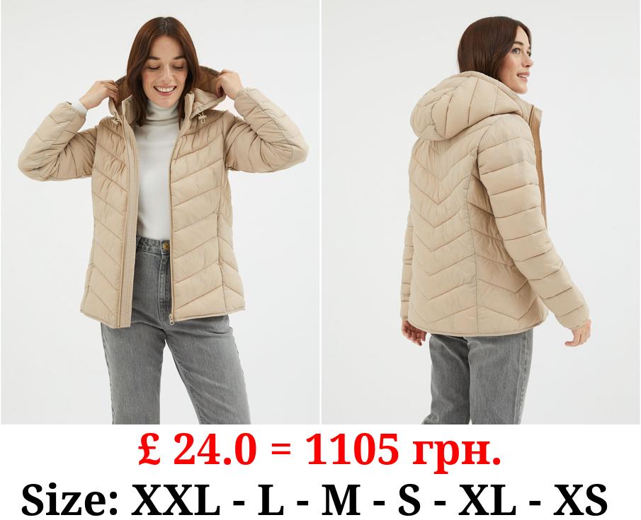 Neutral Lightweight Padded Coat