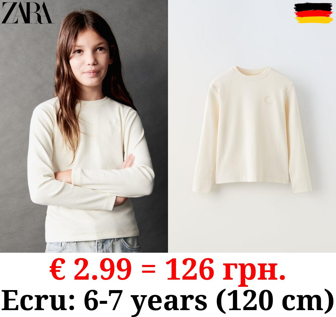 EMBROIDERED RIBBED T-SHIRT