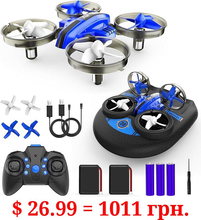 Oddire Mini Drone for Kids 8-12 & Adults, Drones & Cars 2 in 1 Toy with One Key Take Off-Landing, Altitude Hold, Headless Mode, 360° flip, Car Mode, 2 Batteries, Gift Kids Toys for Boys and Girls