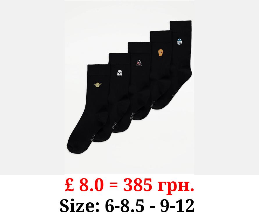 Star Wars Embroidered Ankle Socks 5 Pack