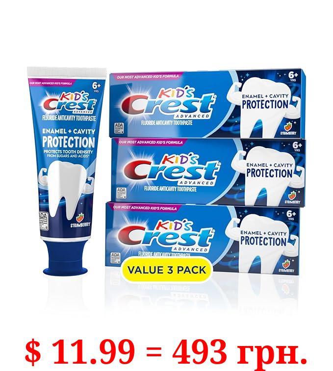 Crest Kids Enamel + Cavity Protection Toothpaste, 4.1oz (Pack of 3)