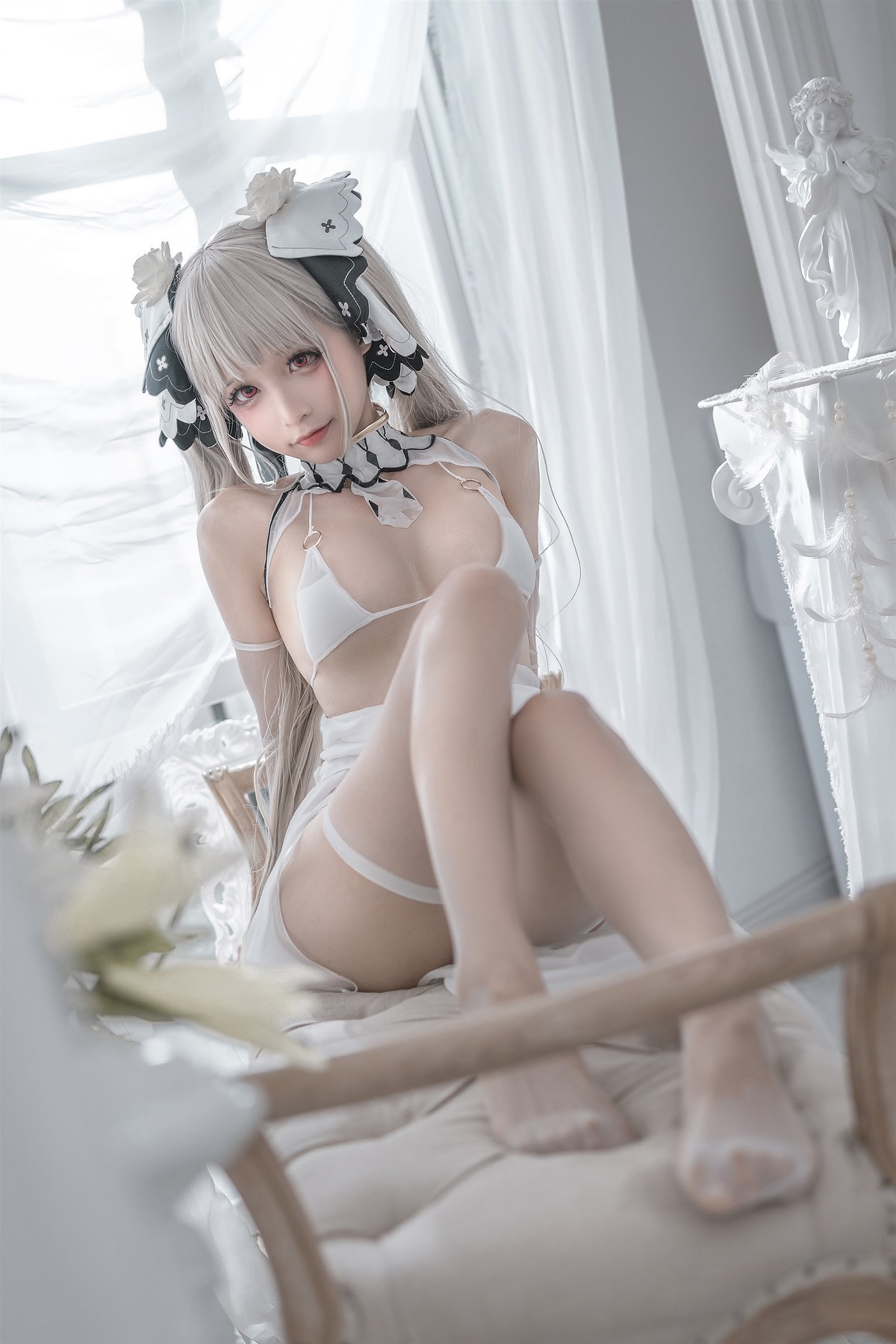 蠢沫沫 Cosplay 可畏婚纱 34