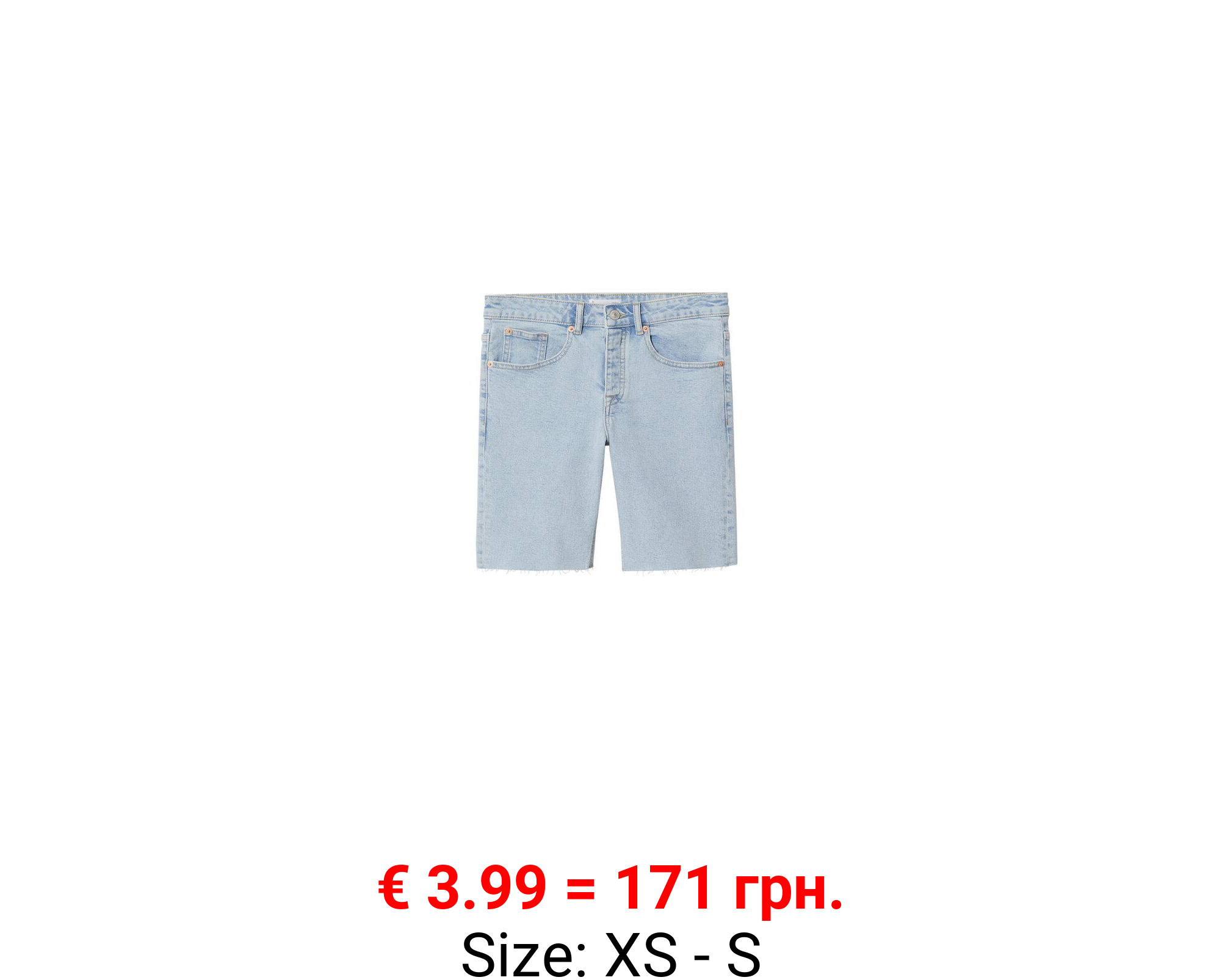Bermudas denim bajo deshilachado
