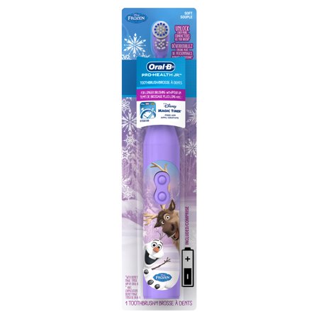 (2 pack) Oral-B Pro-Health Jr. Battery Powered Kid's Toothbrush featuring Disney's Frozen, Soft, 1 ct